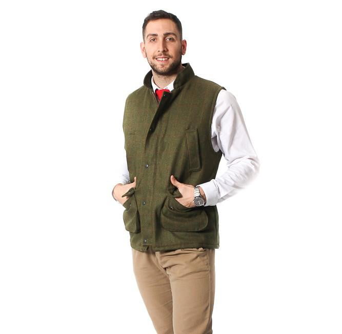 Mens Tweed Bodywarmer – Dark Tweed