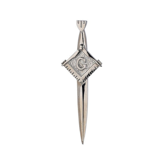 Masonic Sword Pewter Kilt Pin - Polished