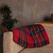 Wool Tartan Blanket - 60'' x 70'' - Royal Stewart