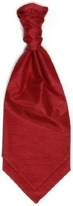 Polyester Shantung Ruche Tie - Wine Red